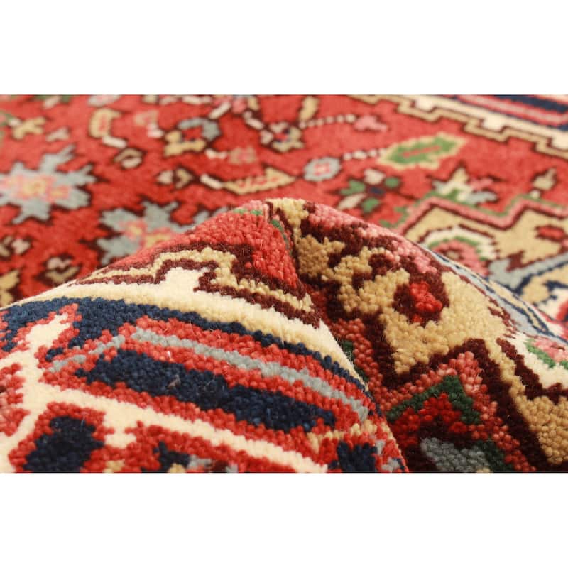 ECARPETGALLERY Hand-knotted Serapi Heritage Red Wool Rug - 2'6 x 21'11
