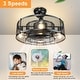 preview thumbnail 9 of 20, Cage Ceiling Fan with Light and Smart Control for Bedroom, Farmhouse
