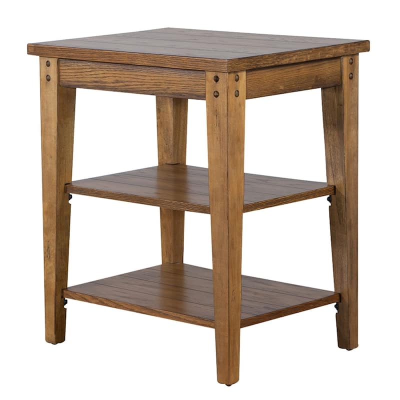 Lake House Oak Tiered Table