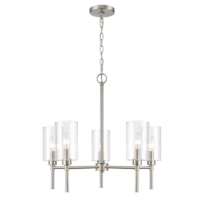 Millennium Lighting Chastine Chandelier Light Fixture - 5 Light - Brushed Nickel