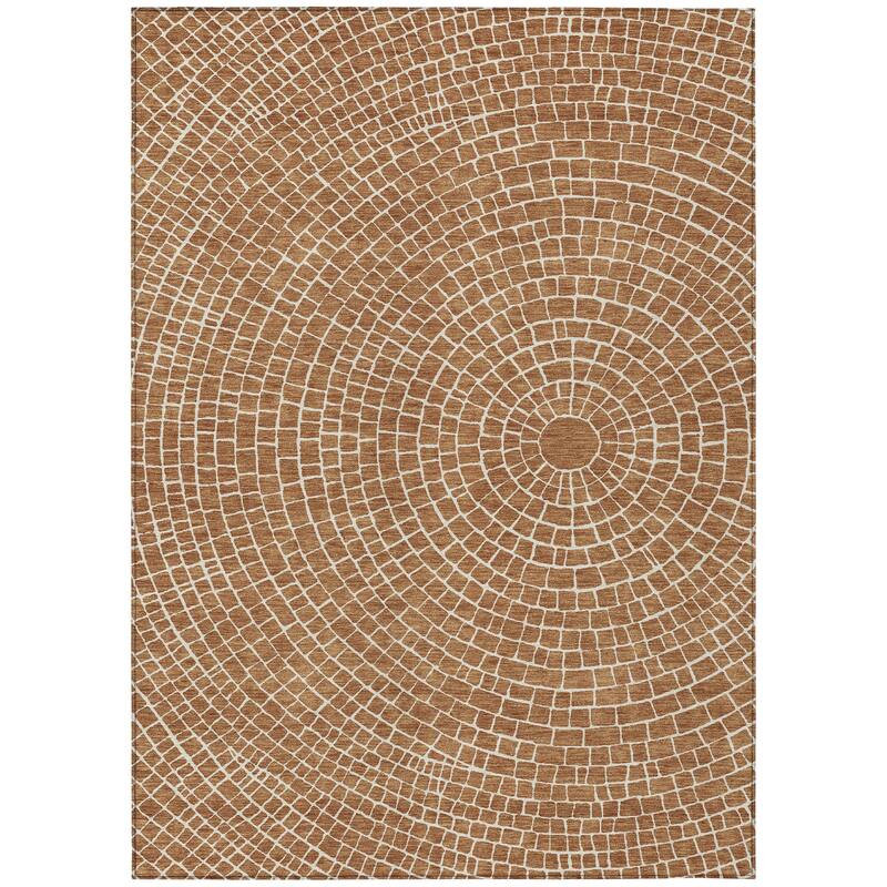 Machine Washable Indoor/ Outdoor Modern Gravity Chantille Rug