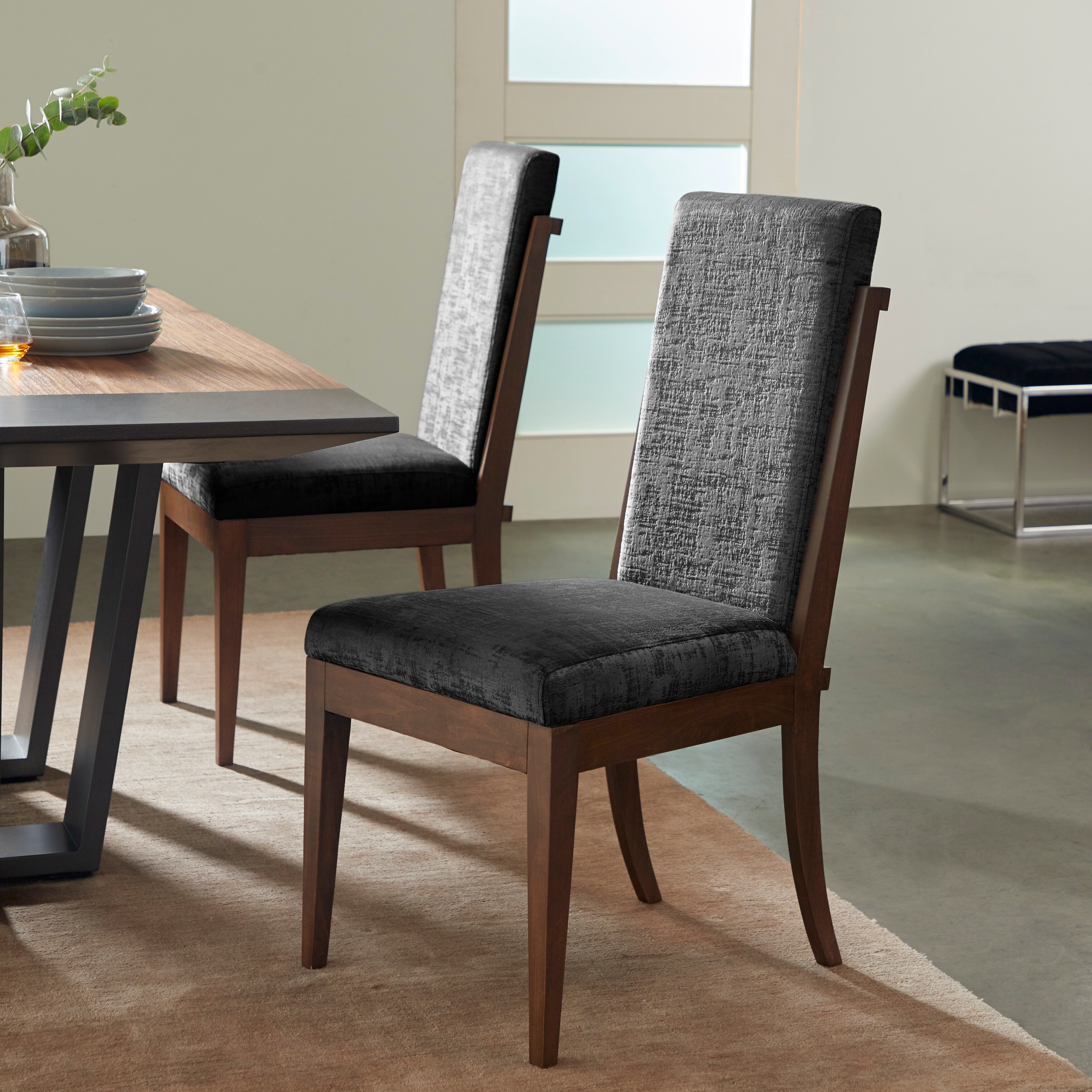 black velvet dining chairs