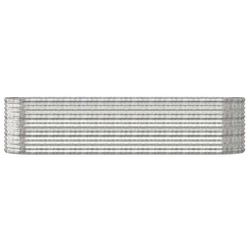 vidaXL Raised Garden Bed Raised Flower Bed Galvanized Steel Outdoor Planter