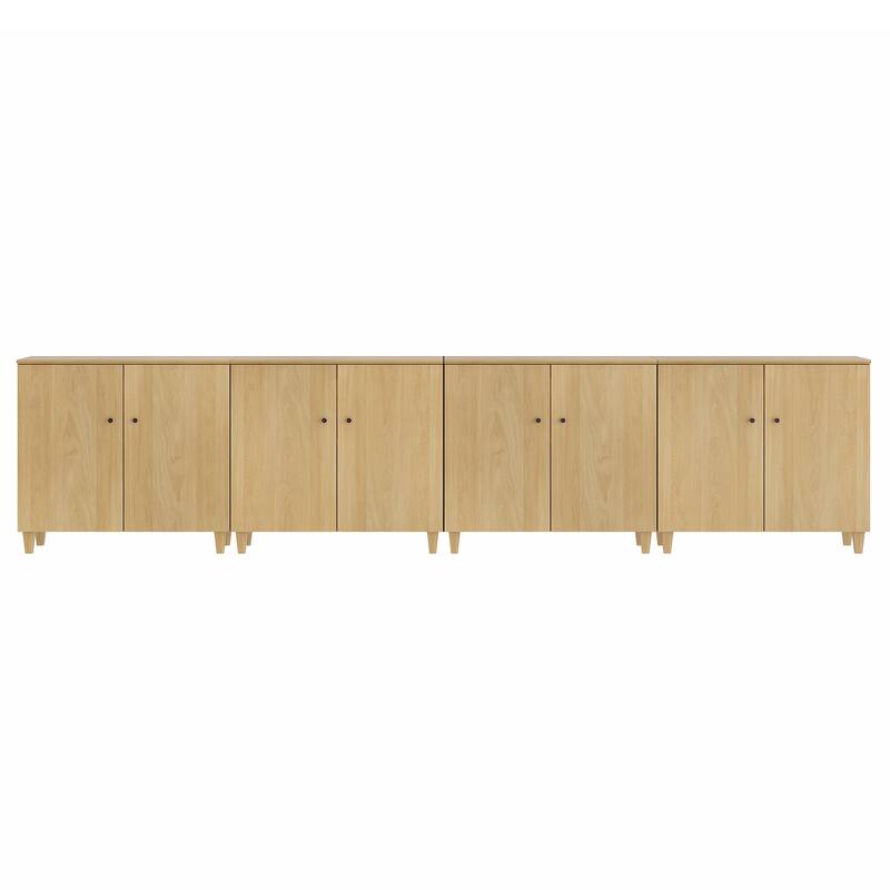 WAMPAT Wide TV Stand Cabinet, Entertainment Center with Doors, 32.4"H