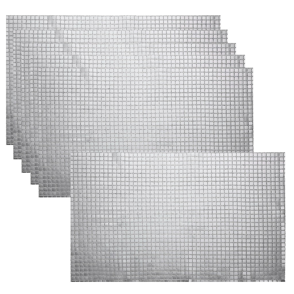 6pcs 11.8" x 17.7" Shiny Mirror Placemats Disco Table Place Mats