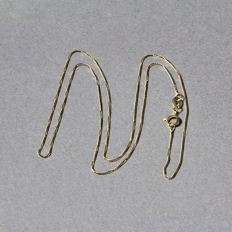 MayaMila 10k Yellow Gold Classic Box Chain 0.6mm
