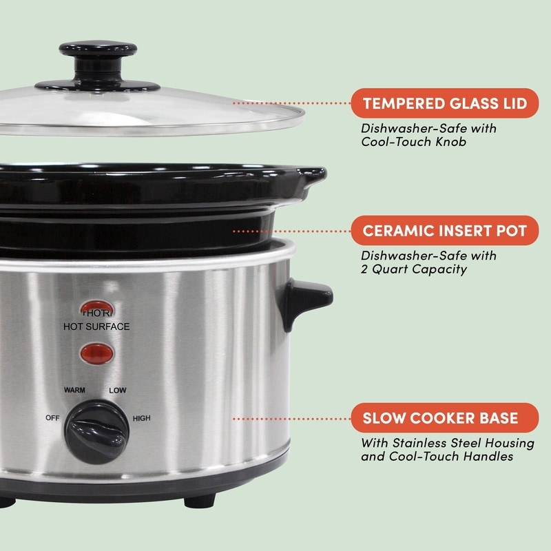 2 Qt Stainless Steel Rice Cooker