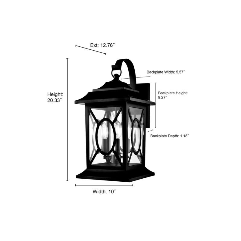Millennium Lighting 85105 Allbert 3 Light 20" Tall Post Light