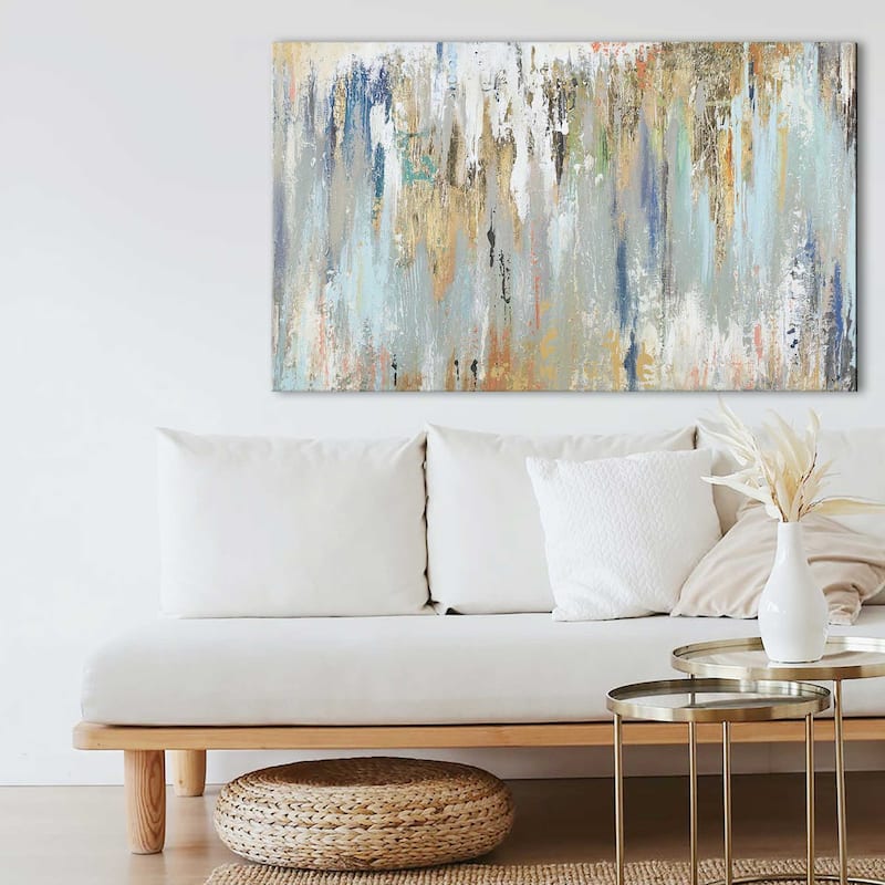 "Blue Gold Illusion (Horizontal)" Print on Canvas