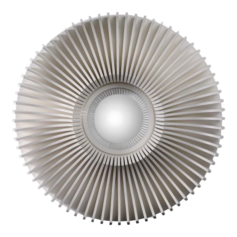 Modern Large Wall Mirror with 3D Wood Frame - 36", White - 36.0"