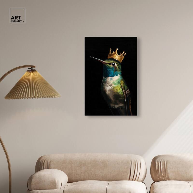 Crowned Azure Bird I Canvas by Art Remedy, Gallery Wrapped