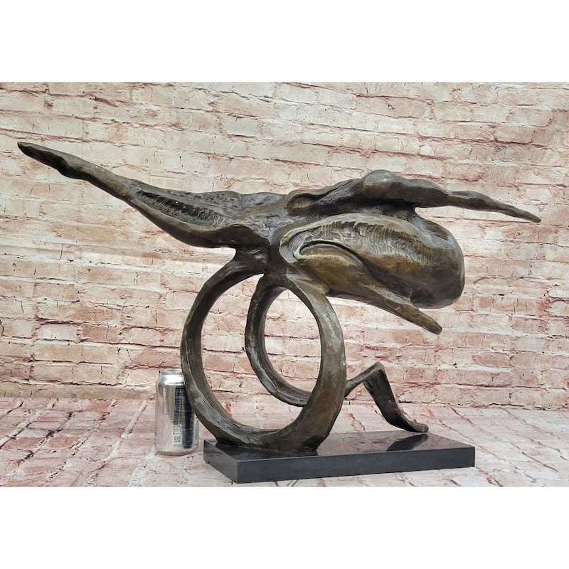 Abstract Bronze Whale Sculpture – Unique Marine Art For Coastal Decor By Dali