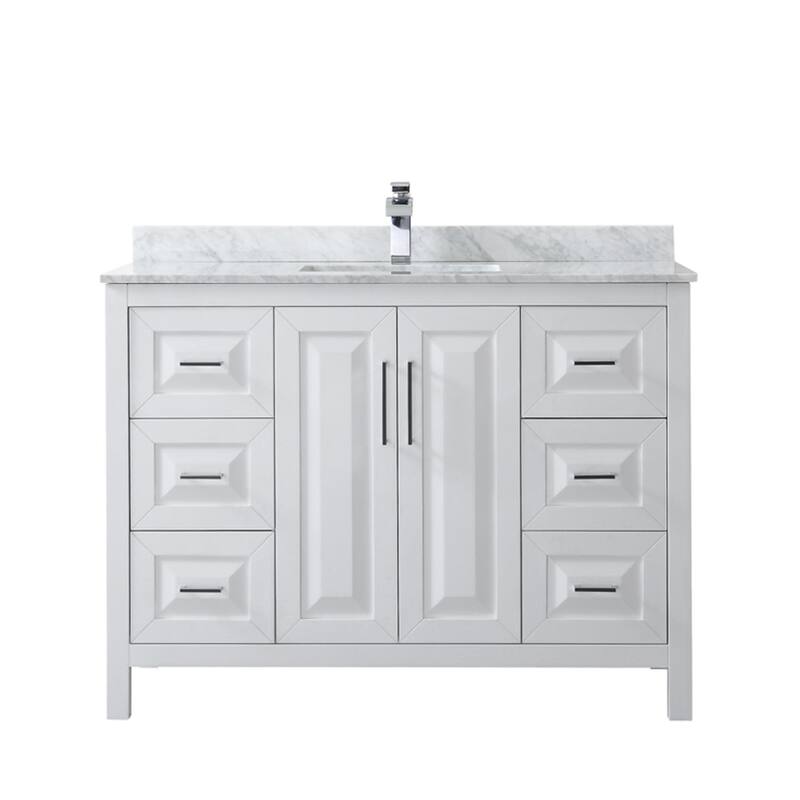 Wyndham Collection Daria 48" Free Standing Single Vanity Set with MDF