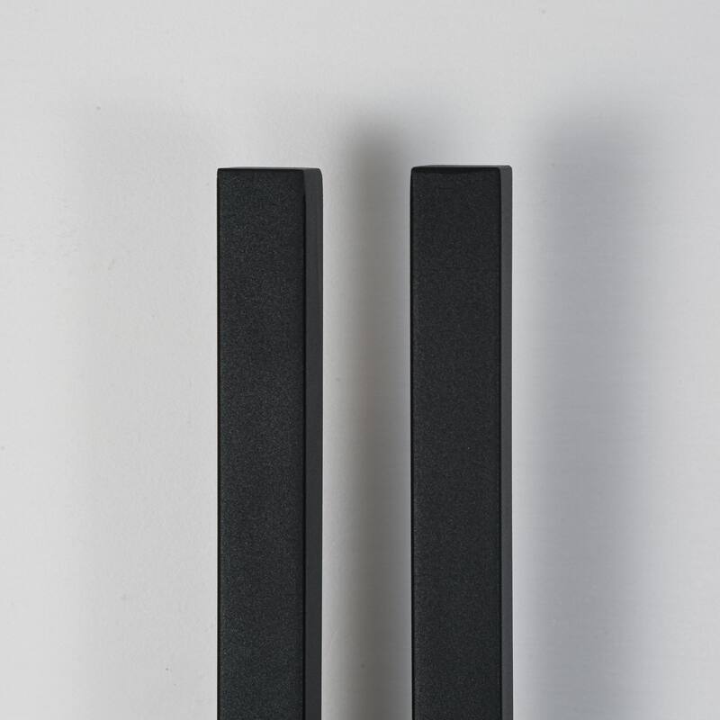 14.6" H Satin Black Linear Dimmable Integrated LED Waterproof Outdoor Wall Light Sconce - 4.7 in. W x 14.6 in. H x 2.8 in. D