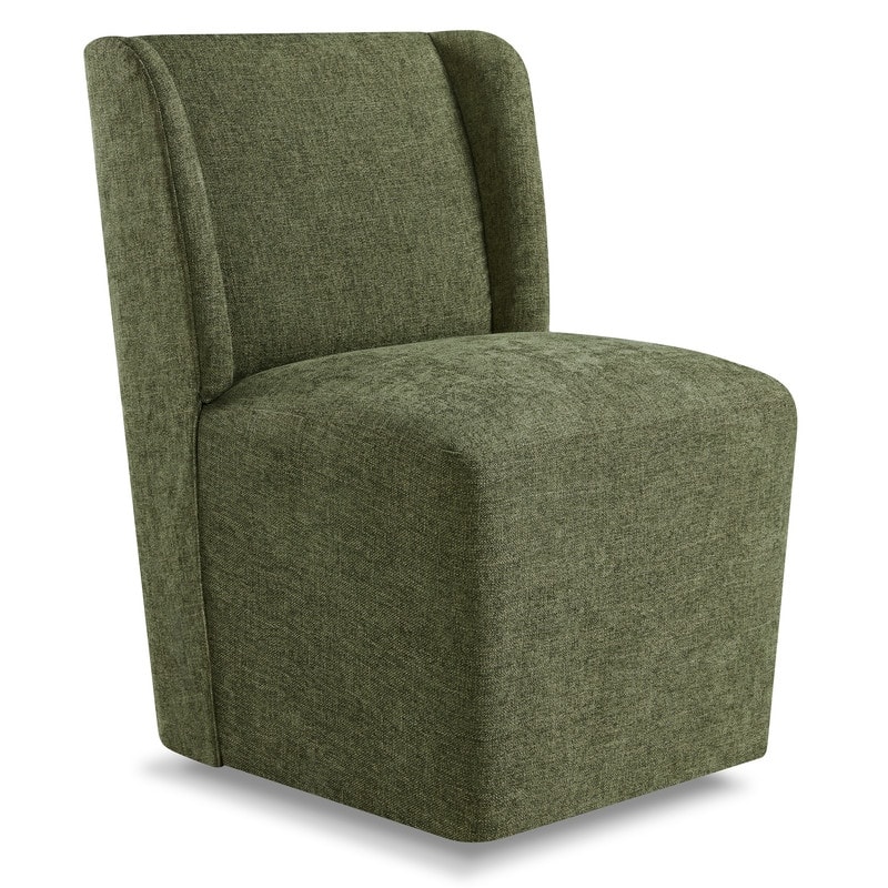 Spruce & Spring Iris Modern Upholstered Fabric Dining Chair with Casters