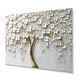 preview thumbnail 2 of 4, Designart "White Orchid Tree Garden Of Branches III" Tree Floral Metal Wall Art Print On Metal (Print)