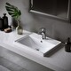 preview thumbnail 1 of 5, Karran Valera 21" Top Mount Vitreous China Bathroom Sink in White with Overflow Drain