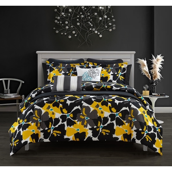 Chic Home Lia 12 Piece Comforter And Quilt Set Contemporary Floral 