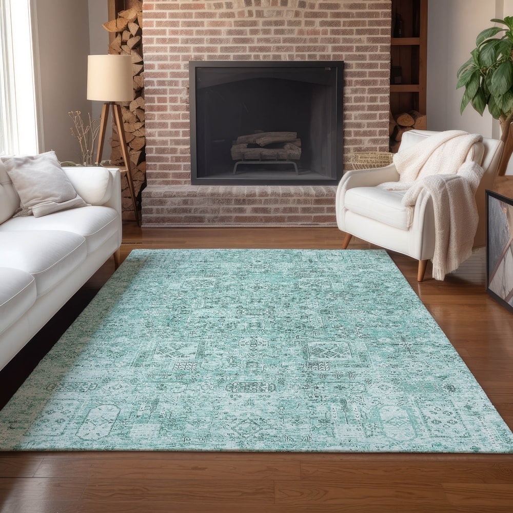 Machine Washable Indoor/ Outdoor Chantille Traditional Vintage Rug