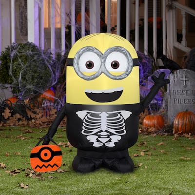 Gemmy Airblown Dave as Skeleton Universal, 3 ft Tall, Multi