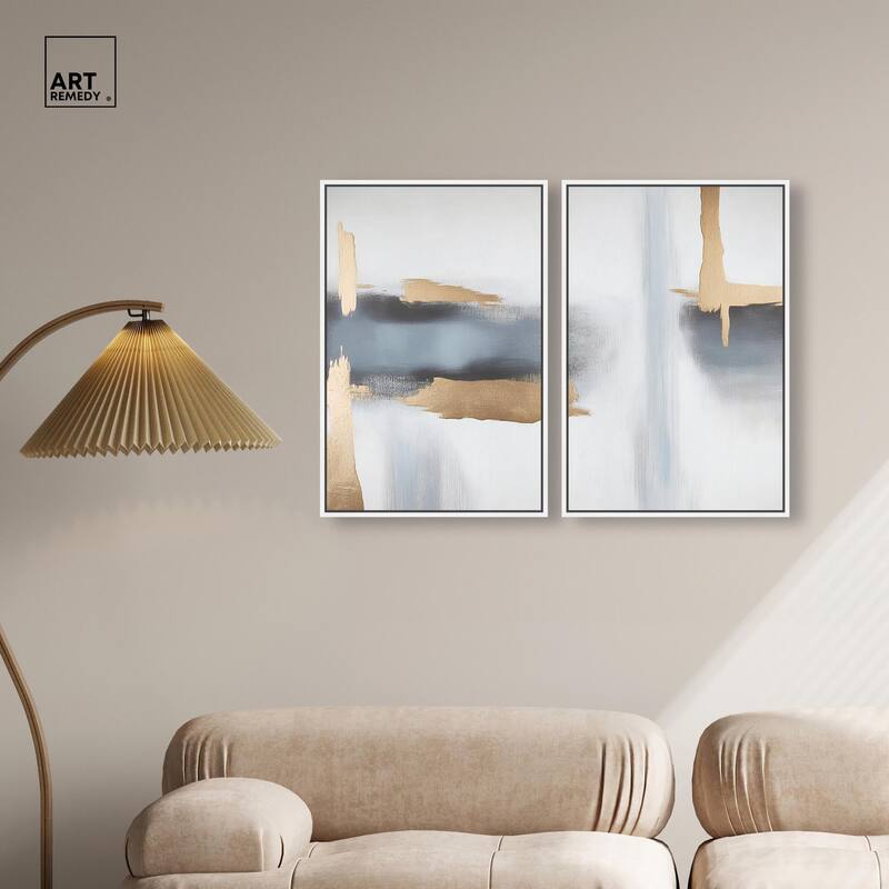 Visual Gold Vortex I Canvas Set of 2 by Art Remedy
