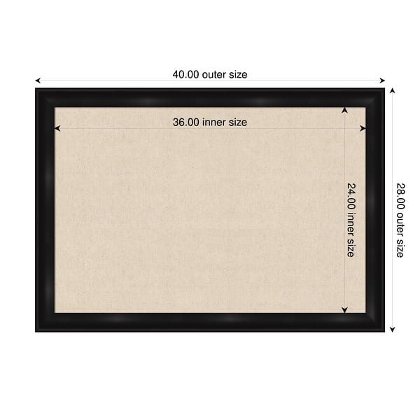 dimension image slide 6 of 91, Amanti Art Framed Fabric Pinboard Natural Linen Printed Bulletin Board