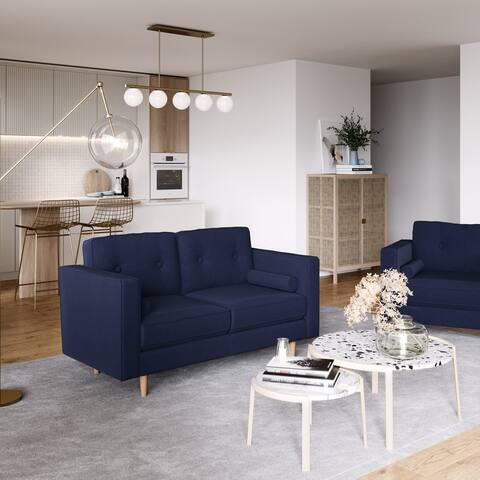 CorLiving Mulberry Fabric Upholstered Modern Loveseat