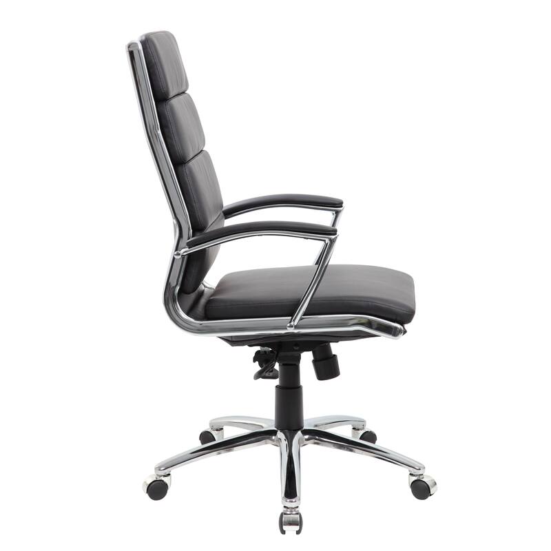 Boss CaressoftPlus Chrome Finish Executive Chair