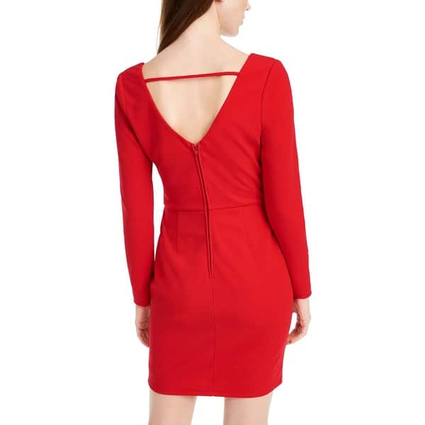 crystal doll red dress $100 Crystal Doll Women Red Black Floral V-Neck Fit & Flare Dress Juniors Size 5