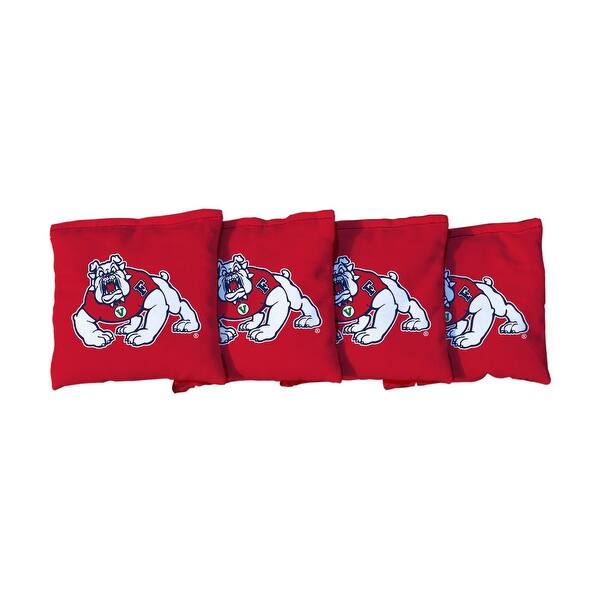 slide 2 of 3, Fresno State Bulldogs Red Cornhole Bags All-Weather Resin Filled