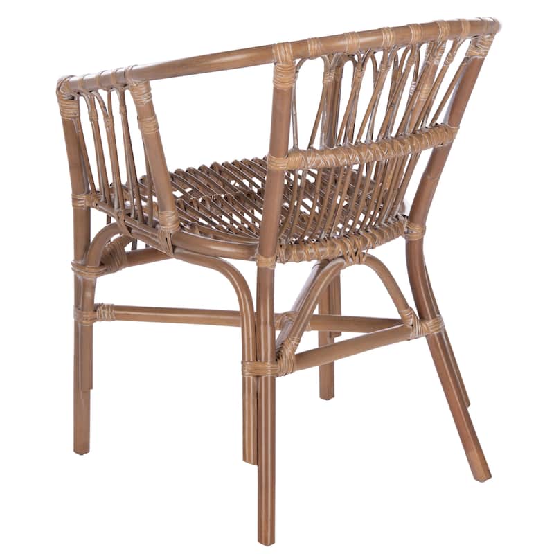 SAFAVIEH Silia Rattan Accent Chairs (Set of 2) - 22.8" W x 23.6" L x 30.3" H - 23Wx24Dx30H