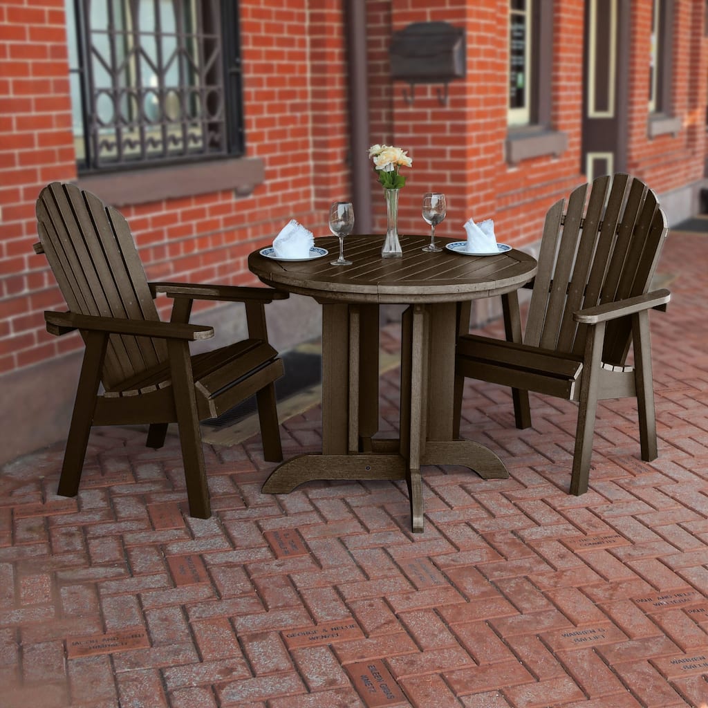 Highwood Commercial 3-Piece Muskoka Adirondack 36" Bistro Dining Set