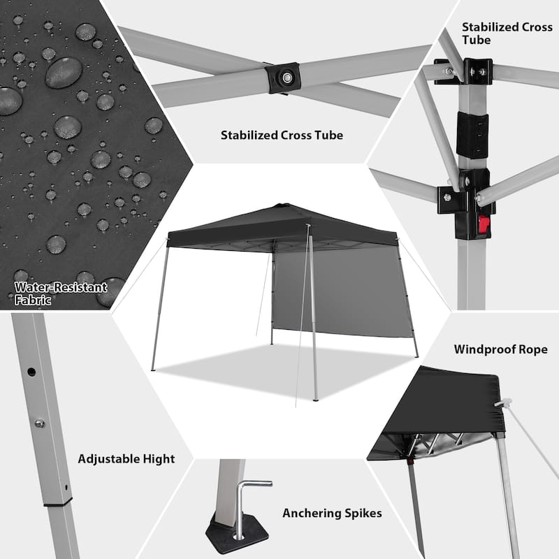 Ainfox 8 x 8 ft Pop-up Canopy Tent, Outdoor Gazebo for Beach, Sun Shade