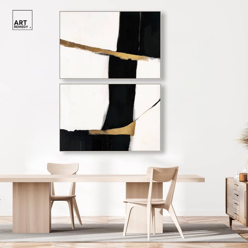 Weight of Black II Canvas Set of 2 by Art Remedy