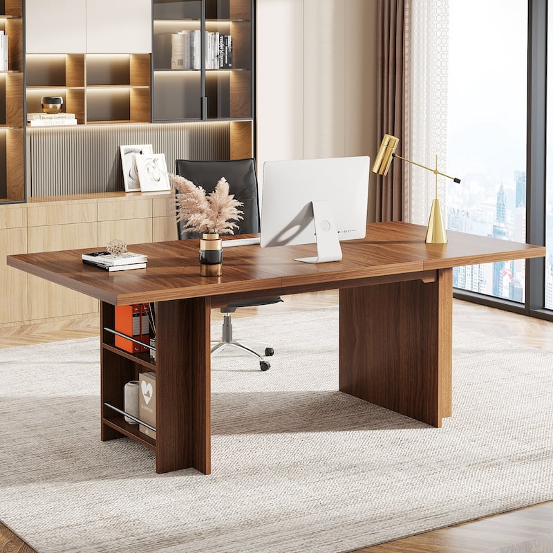 63 Inches Office Executive Desk with Storage