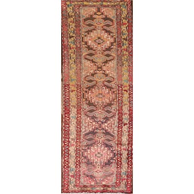 Ardebil Persian Vintage Runner Rug Hand-Knotted Wool Carpet - 2'3" x 9'6"