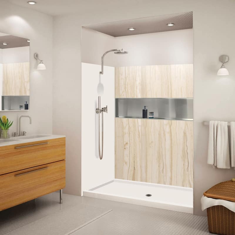 Transolid Expressions 60-in X 32-in X 72-in Glue to Wall Shower Kit - 32" x 60" x 72"