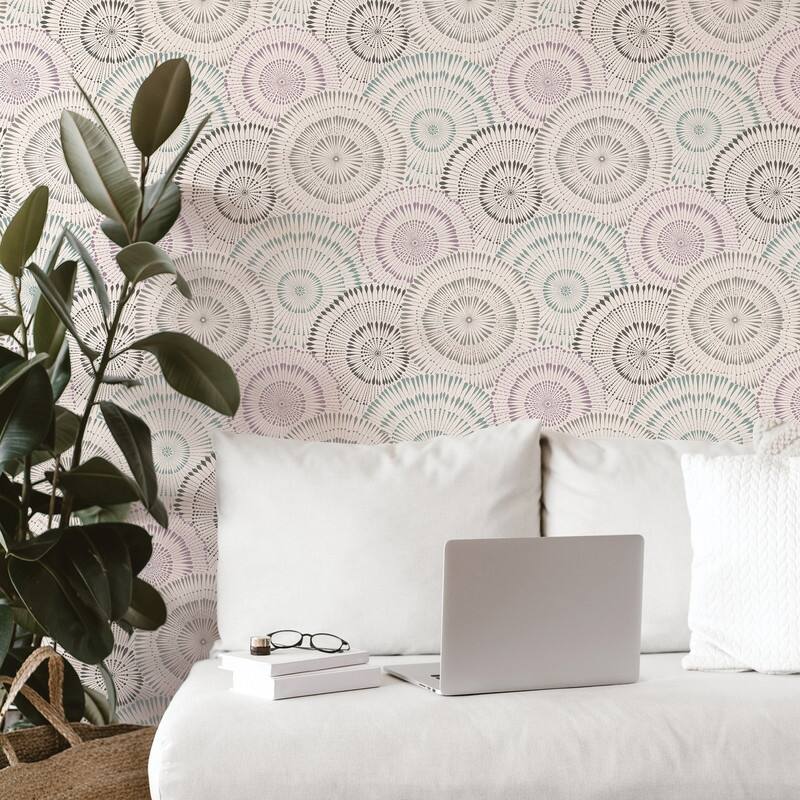 Brewster Howe Multicolor Medallions Wallpaper - 21in x 396in x 0.025in