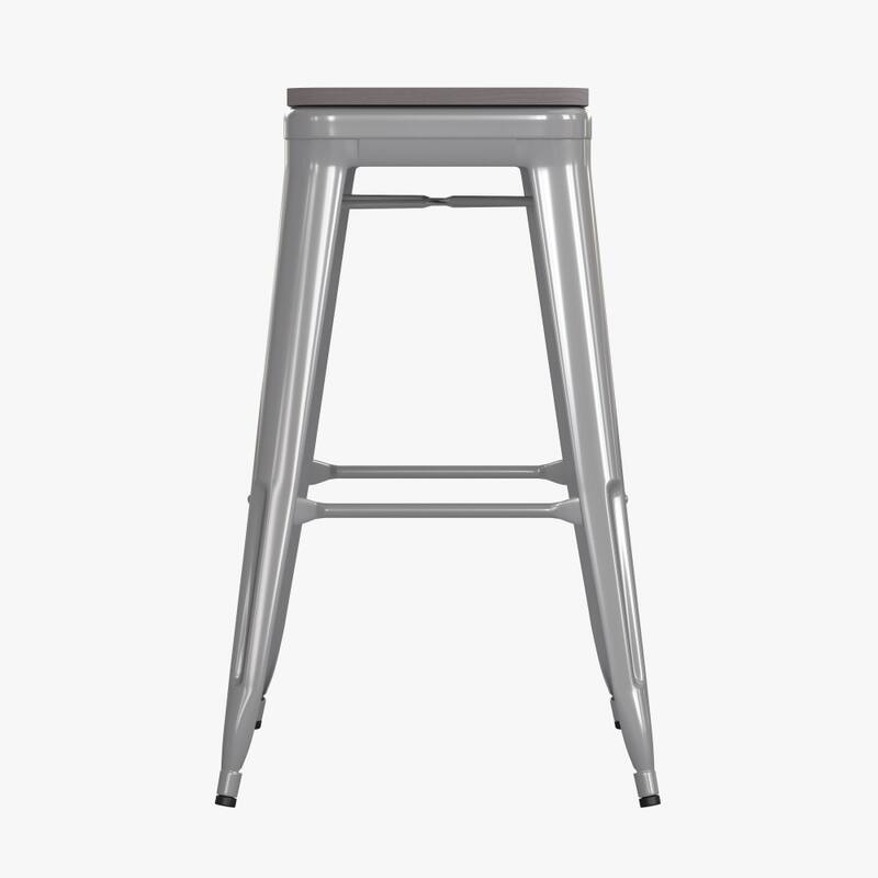 All-Weather Backless Commercial Bar Stool with Poly Resin Seat