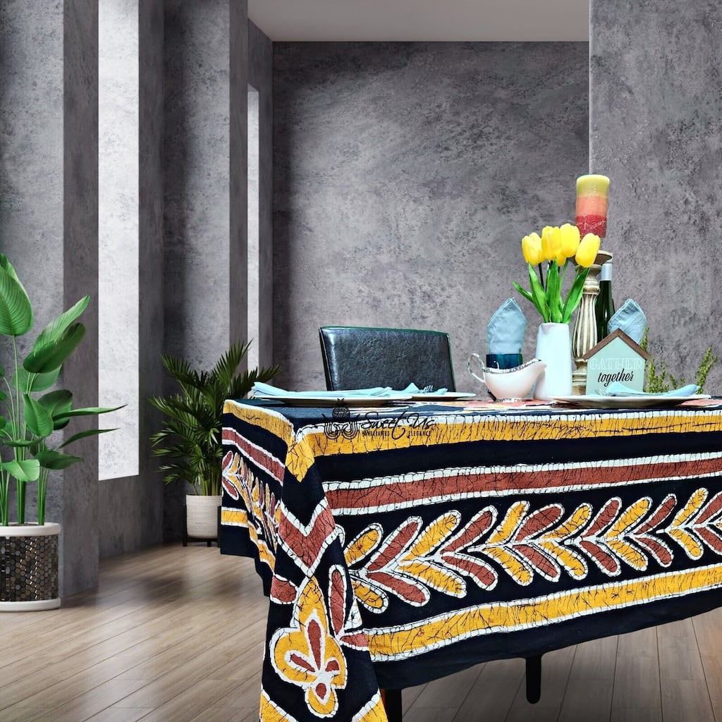 Cotton Lucky Elephant Batik Print Tablecloth Rectangle