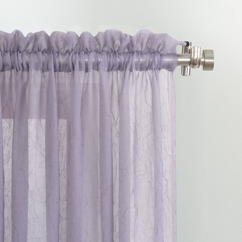 No. 918 Erica Sheer Crushed Voile Single Curtain Panel, Single Panel