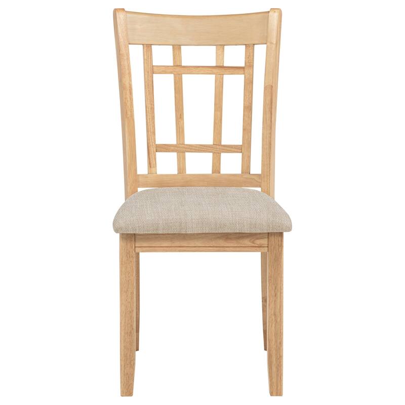 Lavon Wood Dining Side Chair Linen and Light Oak (Set of 2)