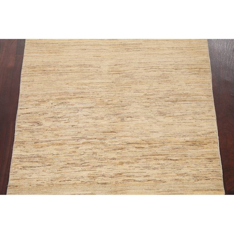 Wool Gabbeh Kashkoli Contemporary Area Rug Hand-knotted Foyer Carpet - 3'5" x 4'9"