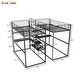 preview thumbnail 6 of 6, Metal Double Twin over Twin Bunk Bed with Two Desks, Shelves, and Storage Staircase