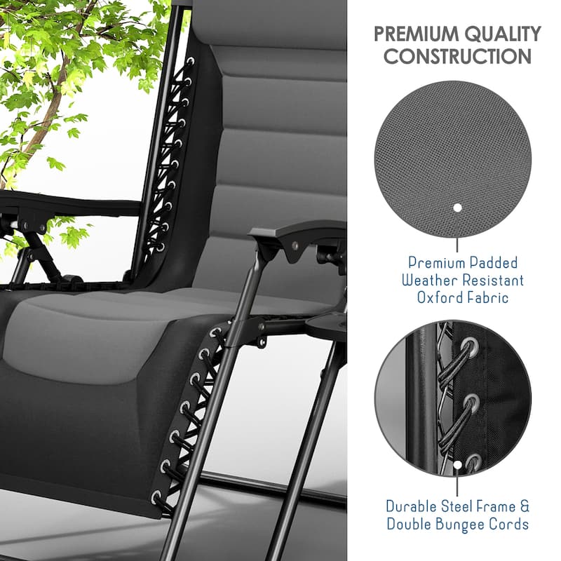 Nestl Outdoor Padded Zero Gravity Chair