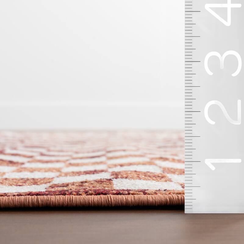 Nuloom Nikita SpinClean Faded Geometric Machine Washable Area Rug