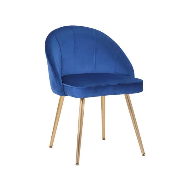 slide 2 of 12, Porthos Home Daija Velvet Dining Chairs with Gold Legs Blue