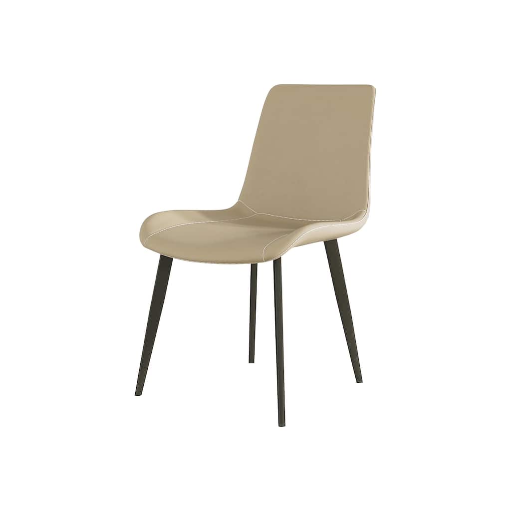 Dining Chairs 4PCS, Modern Kitchen & Dining Room Chairs, Upholstered Faux Leather Cushion Seat and Sturdy Metal Legs