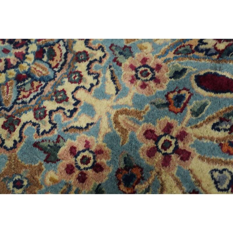 Hand Knotted Oriental 100% Wool Carpet Traditional Floral Red Kerman Area Rug - 19' 4'' X 12' 9''