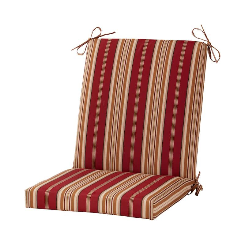Greendale Home Fashions Outdoor High Back Chair Pad - Roma Stripe